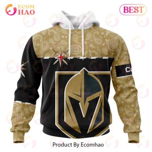 NHL Vegas Golden Knights Specialized Jersey Hockey With Paisley 3D Hoodie