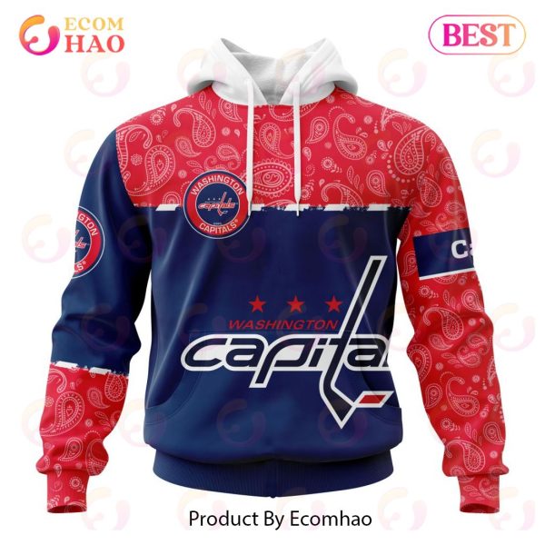 NHL Washington Capitals Specialized Jersey Hockey With Paisley 3D Hoodie