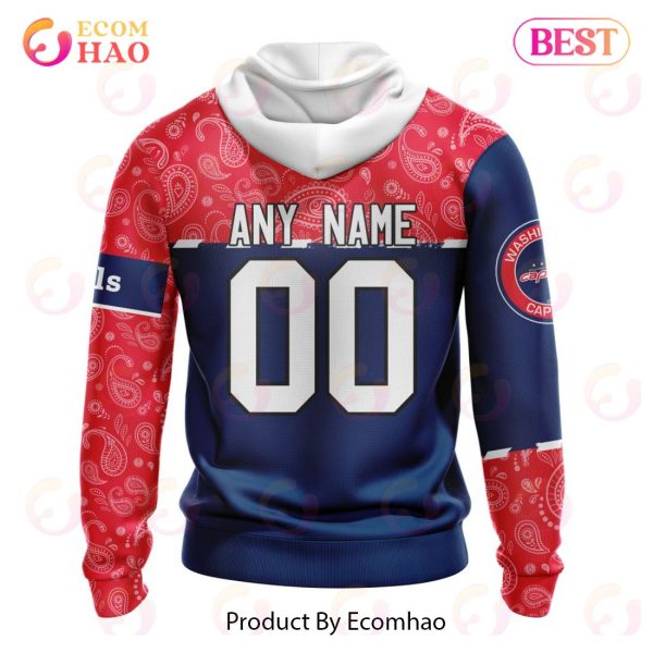 NHL Washington Capitals Specialized Jersey Hockey With Paisley 3D Hoodie