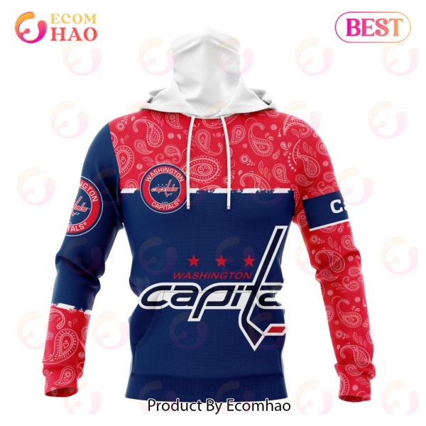 NHL Washington Capitals Specialized Jersey Hockey With Paisley 3D Hoodie