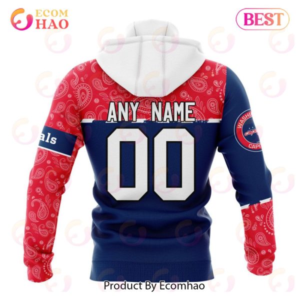 NHL Washington Capitals Specialized Jersey Hockey With Paisley 3D Hoodie