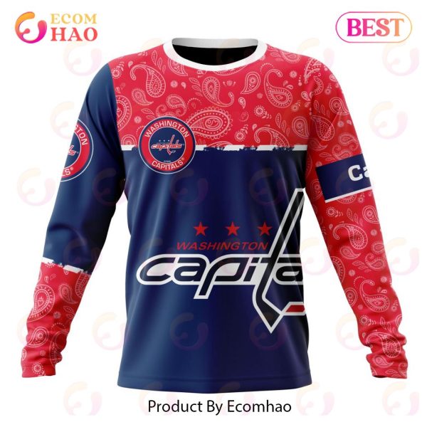 NHL Washington Capitals Specialized Jersey Hockey With Paisley 3D Hoodie