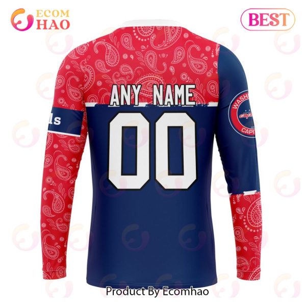 NHL Washington Capitals Specialized Jersey Hockey With Paisley 3D Hoodie
