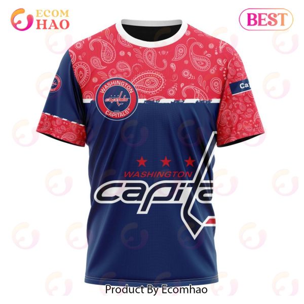 NHL Washington Capitals Specialized Jersey Hockey With Paisley 3D Hoodie