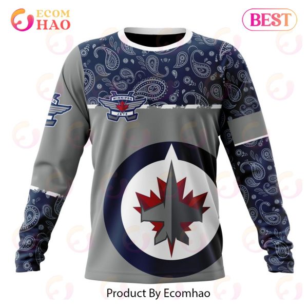 NHL Winnipeg Jets Specialized Jersey Hockey With Paisley 3D Hoodie