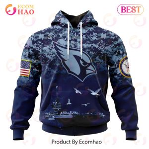 Best NFL Arizona Cardinals Honor US Navy Veterans All Over Print Hoodie