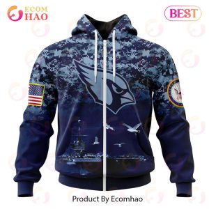 Best NFL Arizona Cardinals Honor US Navy Veterans All Over Print Hoodie