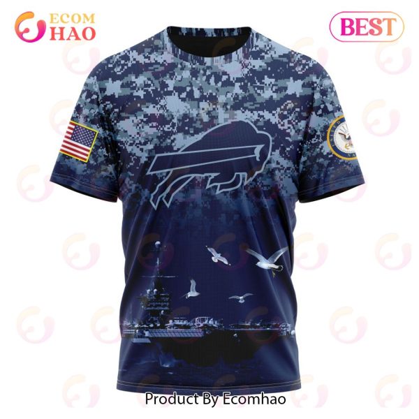 Best NFL Buffalo Bills Honor US Navy Veterans All Over Print Hoodie