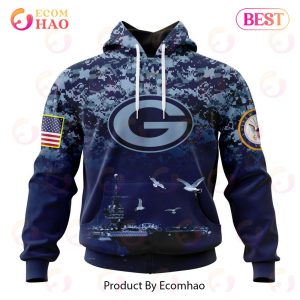 Best NFL Green Bay Packers Honor US Navy Veterans All Over Print Hoodie