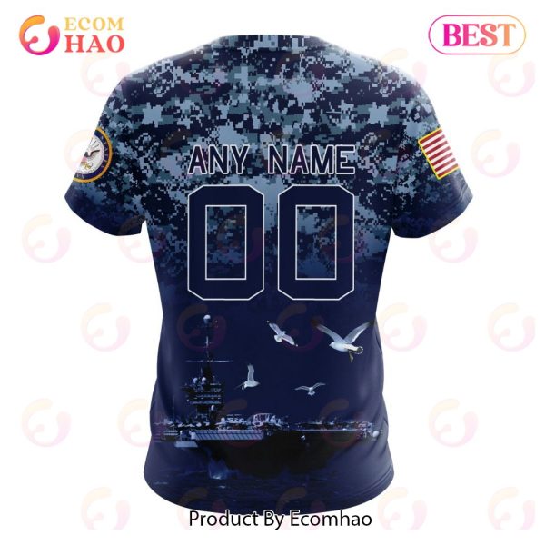 Best NFL Houston Texans Honor US Navy Veterans All Over Print Hoodie
