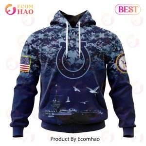 Best NFL Indianapolis Colts Honor US Navy Veterans All Over Print Hoodie