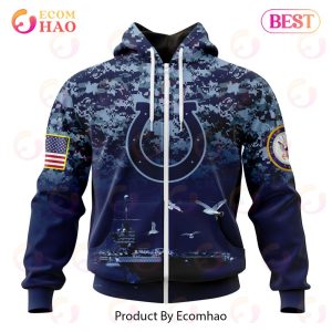 Best NFL Indianapolis Colts Honor US Navy Veterans All Over Print Hoodie