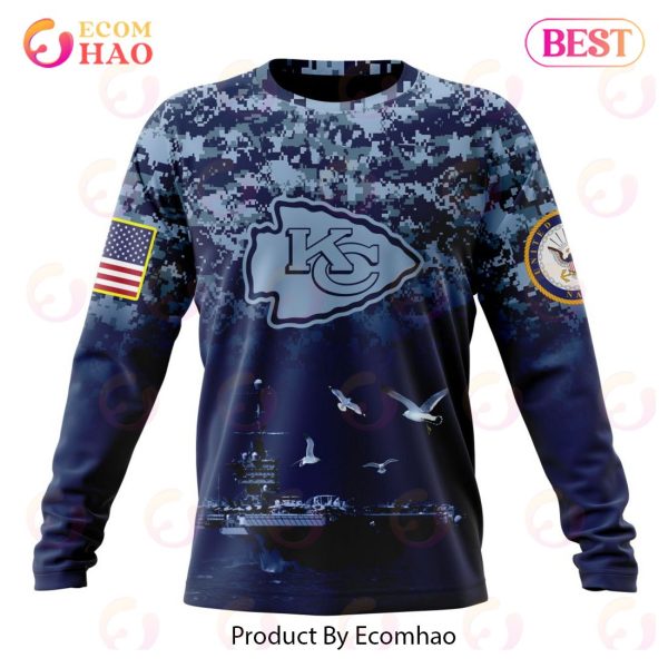 Best NFL Kansas City Chiefs Honor US Navy Veterans All Over Print Hoodie