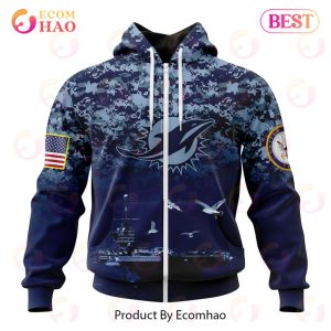 Best NFL Miami Dolphins Honor US Navy Veterans All Over Print Hoodie