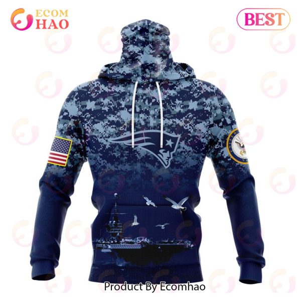 Best NFL New England Patriots Honor US Navy Veterans All Over Print Hoodie  Ecomhao Store