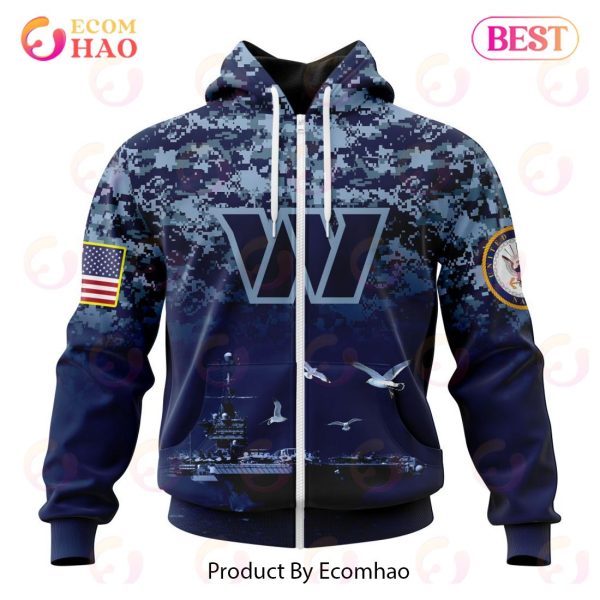 Best NFL Washington Commanders Honor US Navy Veterans All Over Print Hoodie