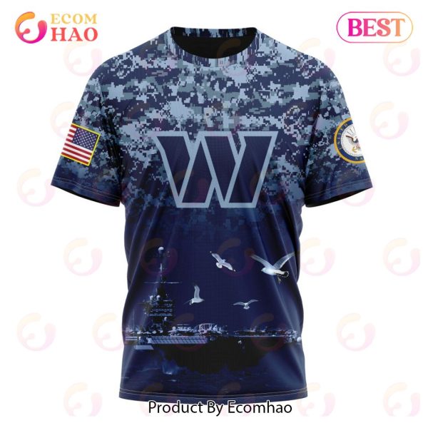 Best NFL Washington Commanders Honor US Navy Veterans All Over Print Hoodie