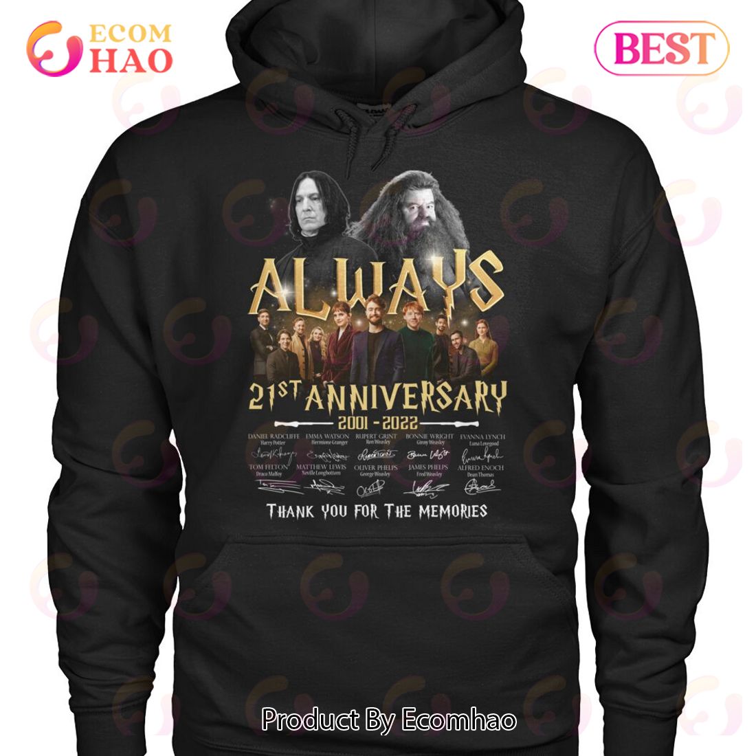 Harry Potter Always 21st Anniversary 2001 – 2022 Thank You For The Memories T-Shirt