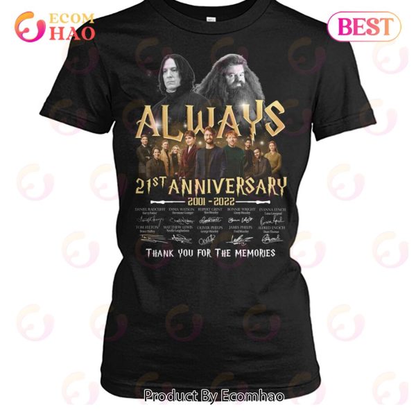 Harry Potter Always 21st Anniversary 2001 – 2022 Thank You For The Memories T-Shirt