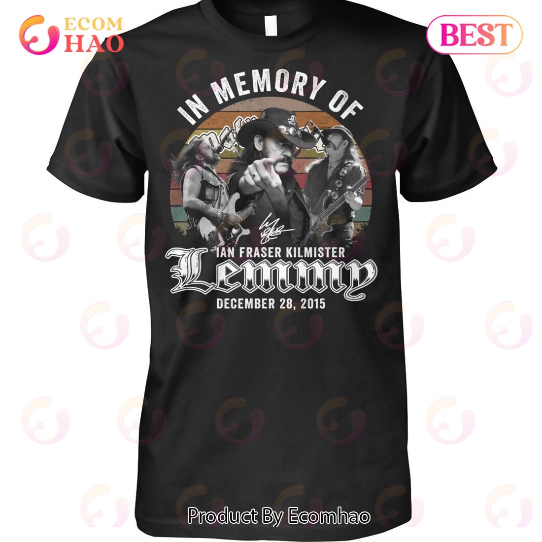 In memory of Ian Fraser Lemmy Kilmister December 28, 2015 T-Shirt