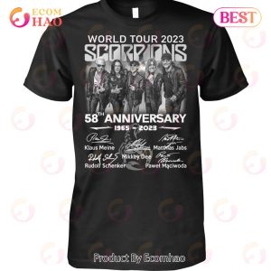 World Tour 2023 Scorpions 58th Anniversary 1965 – 2023 T-Shirt