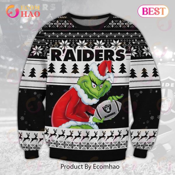 Las Vegas Raiders Grinch Ugly Sweater - Ecomhao Store