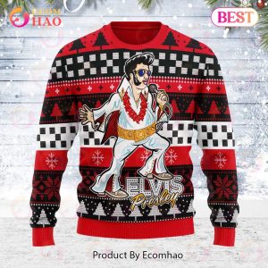 Gearhomie Elvis Fatley Meme Christmas Ugly Sweatshirt