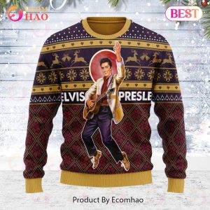 Gearhomie Elvis Presley Christmas Ugly Sweatshirt