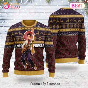 Gearhomie Elvis Presley Christmas Ugly Sweatshirt