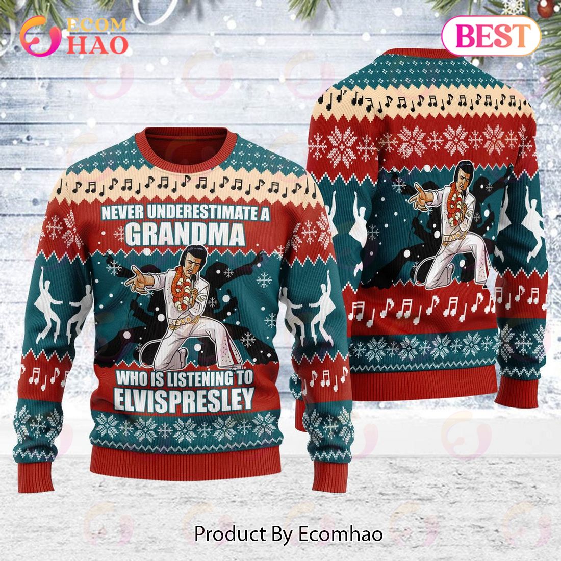 Baltimore Ravens Fans Pattern Festivity Ugly Christmas Sweater -  Freedomdesign