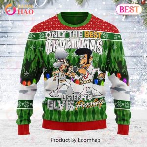Only the Best Grandmas Listen to Elvis Presley Christmas Ugly Sweatshirt