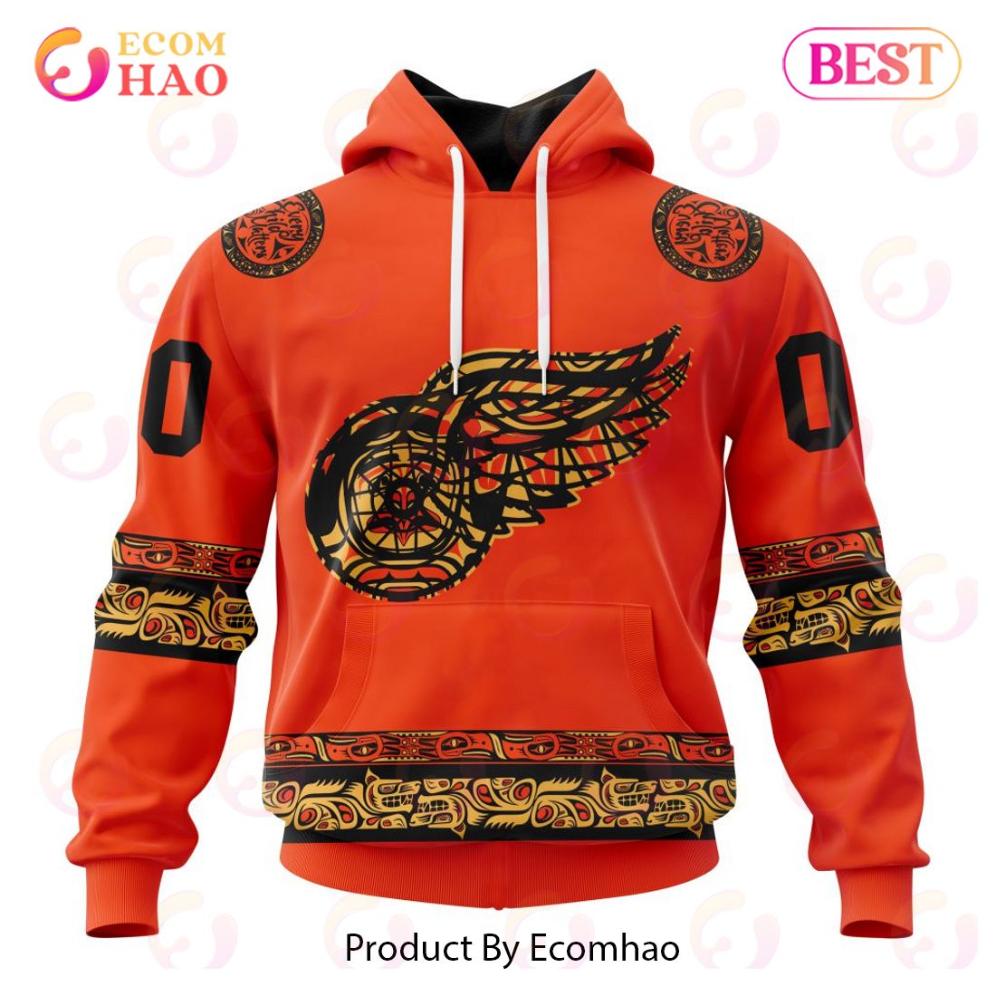 NHL Detroit Red Wings Specialized National Day For Truth And Reconciliation 3D Hoodie