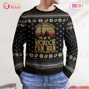 MORDOR Fun Run Knitted Ugly Christmas Sweatshirt
