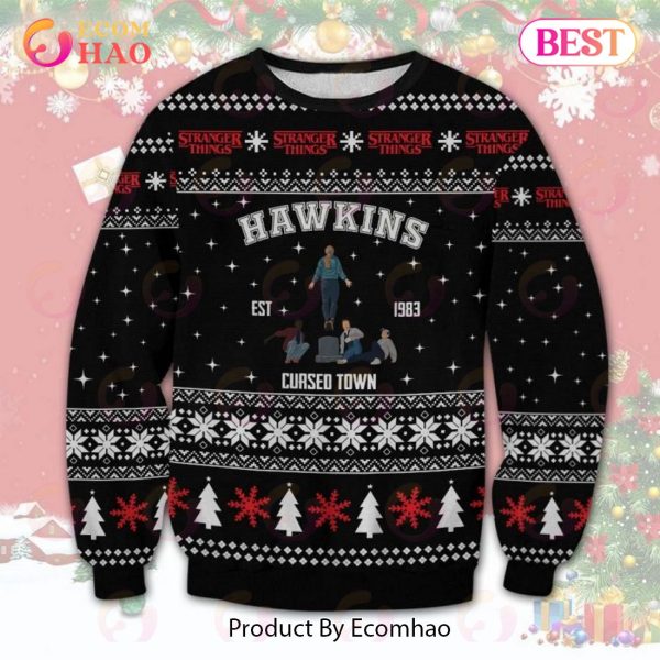 Stranger Things Hawkins Cursed Town Ugly Christmas SWEATSHIRT