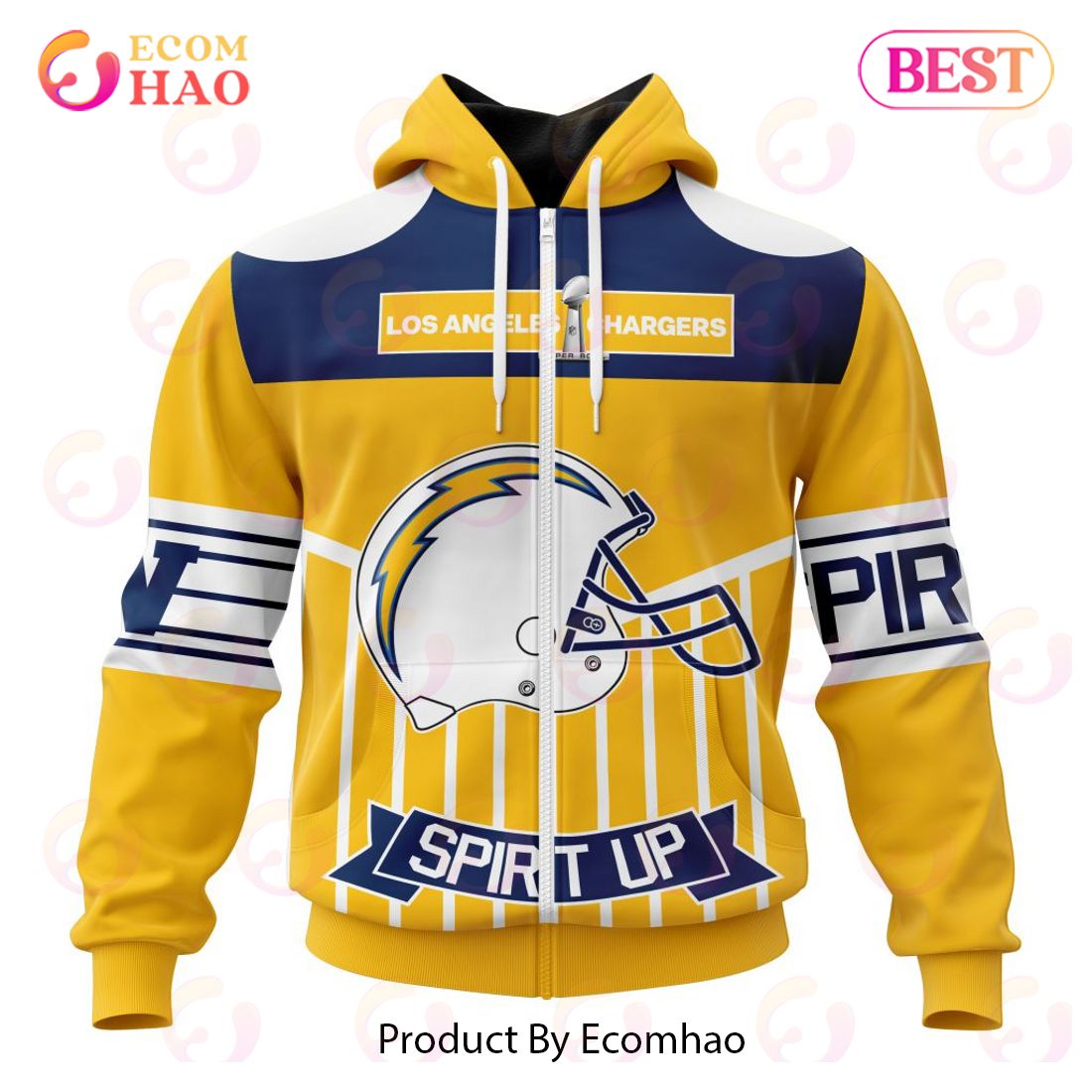 NFL Los Angeles Chargers Specialized Design With Art 3D Hoodie