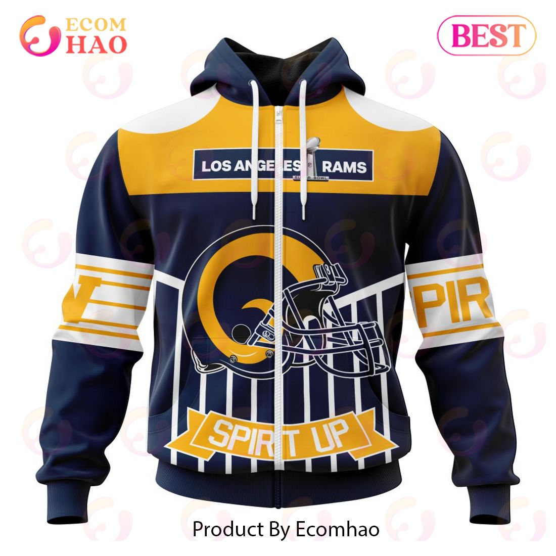 NFL Los Angeles Rams Specialized Design With Art 3D Hoodie