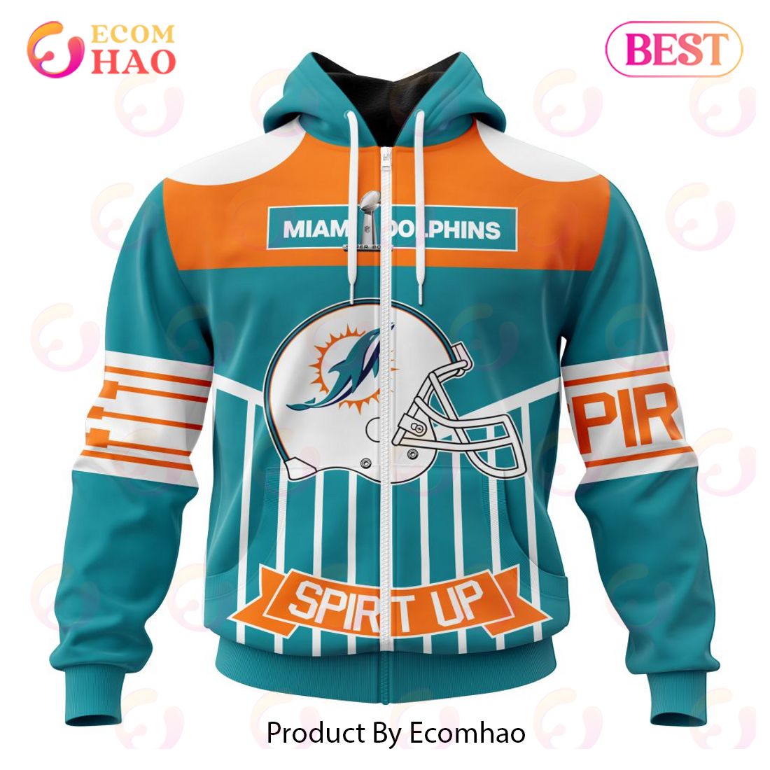 NFL Miami Dolphins Specialized Design With Art 3D Hoodie