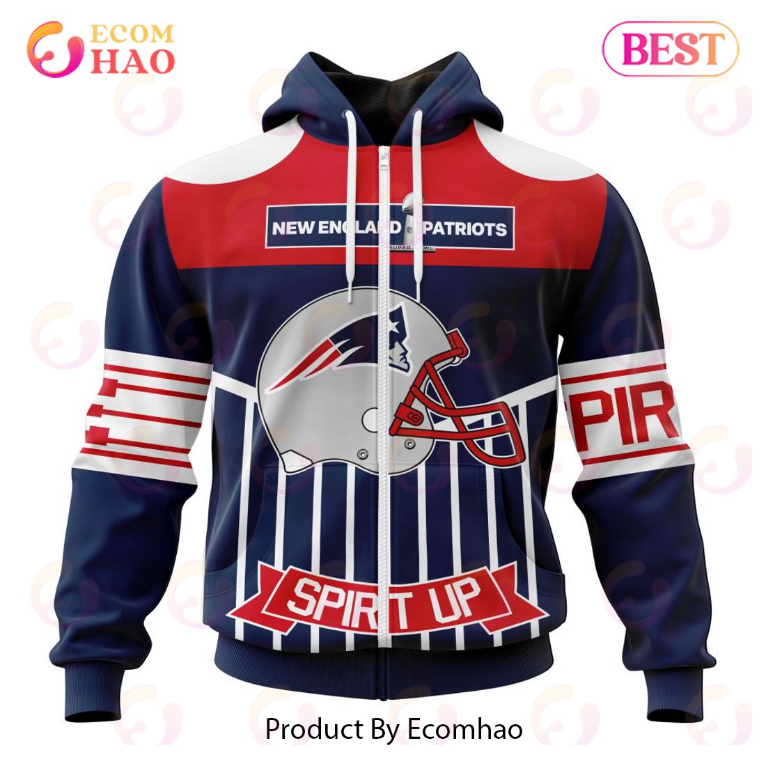 NFL New England Patriots Specialized Design With Art 3D Hoodie