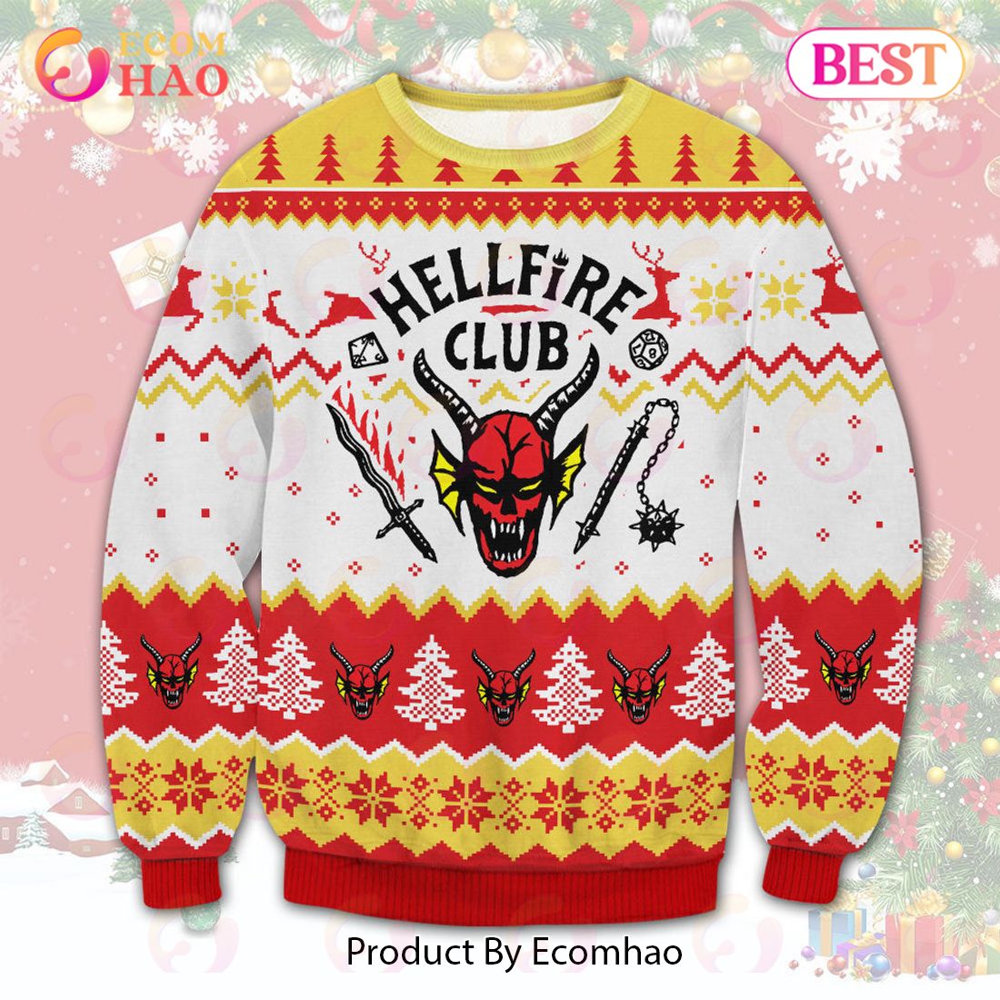 Hellfire Club Ugly Christmas SWEATSHIRT