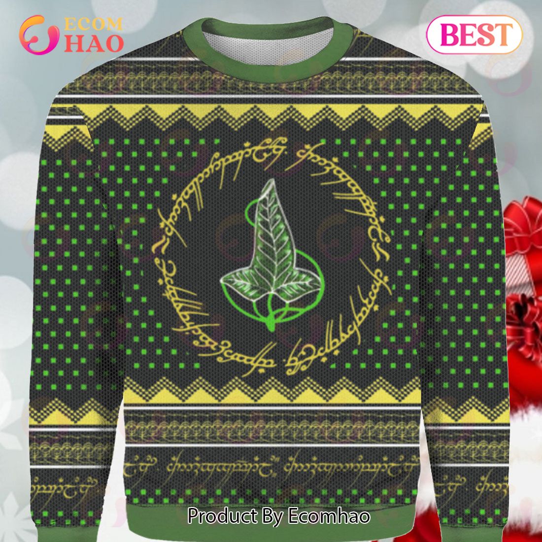 Leaves of Lorien Ugly Christmas Sweatshirt