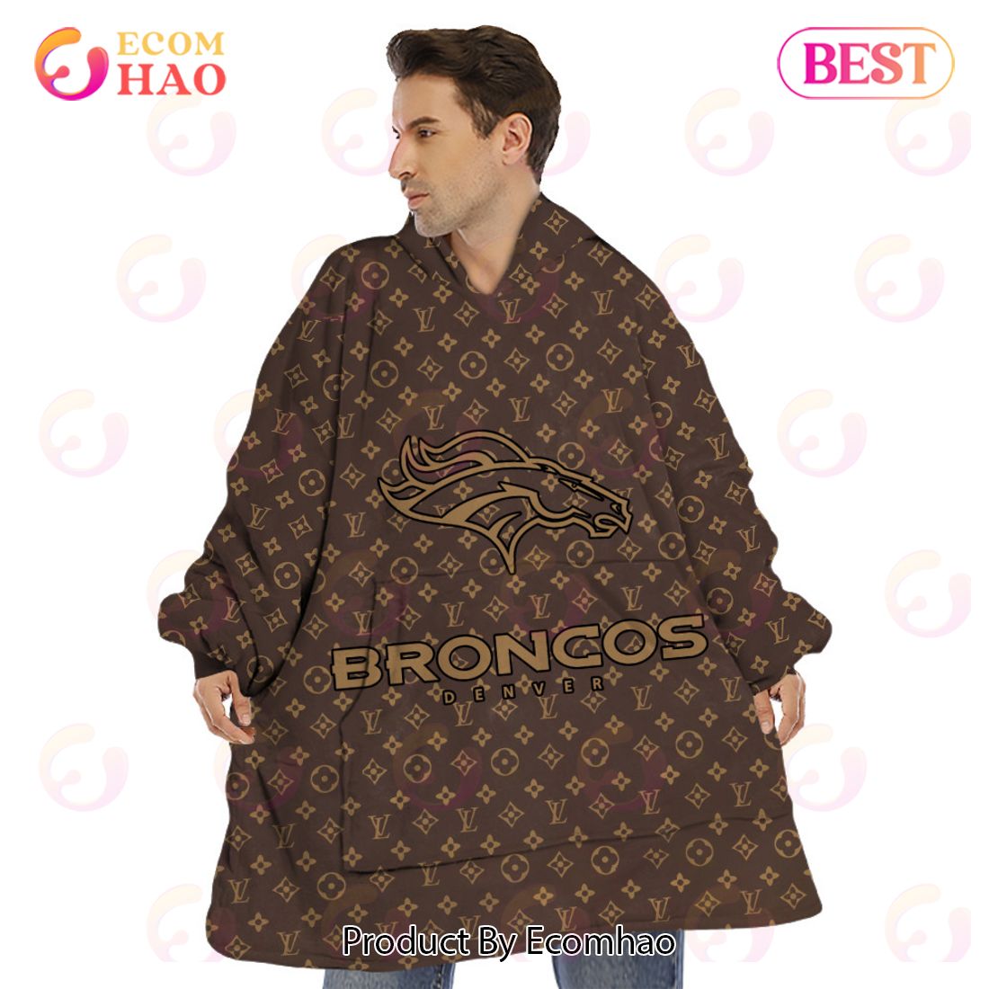 NFL Broncos Specialized Design In LV Style 3D Hoodie Luxury Items