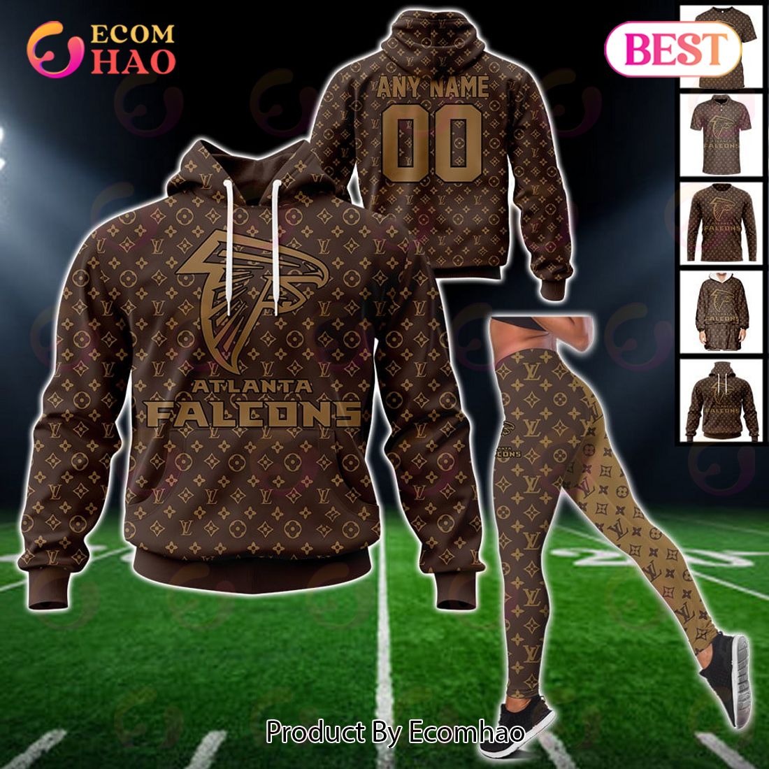 NFL Falcons Specialized Design In LV Style 3D Hoodie Luxury Items