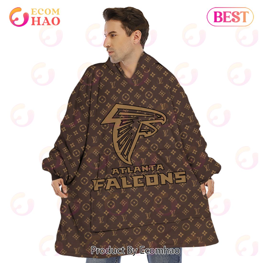 NFL Falcons Specialized Design In LV Style 3D Hoodie Luxury Items