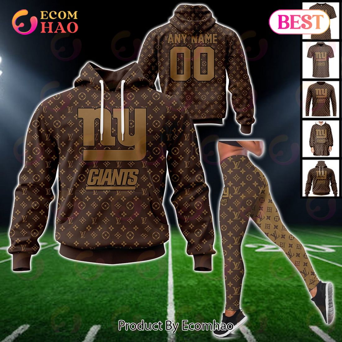 NFL Giants Specialized Design In LV Style 3D Hoodie Luxury Items