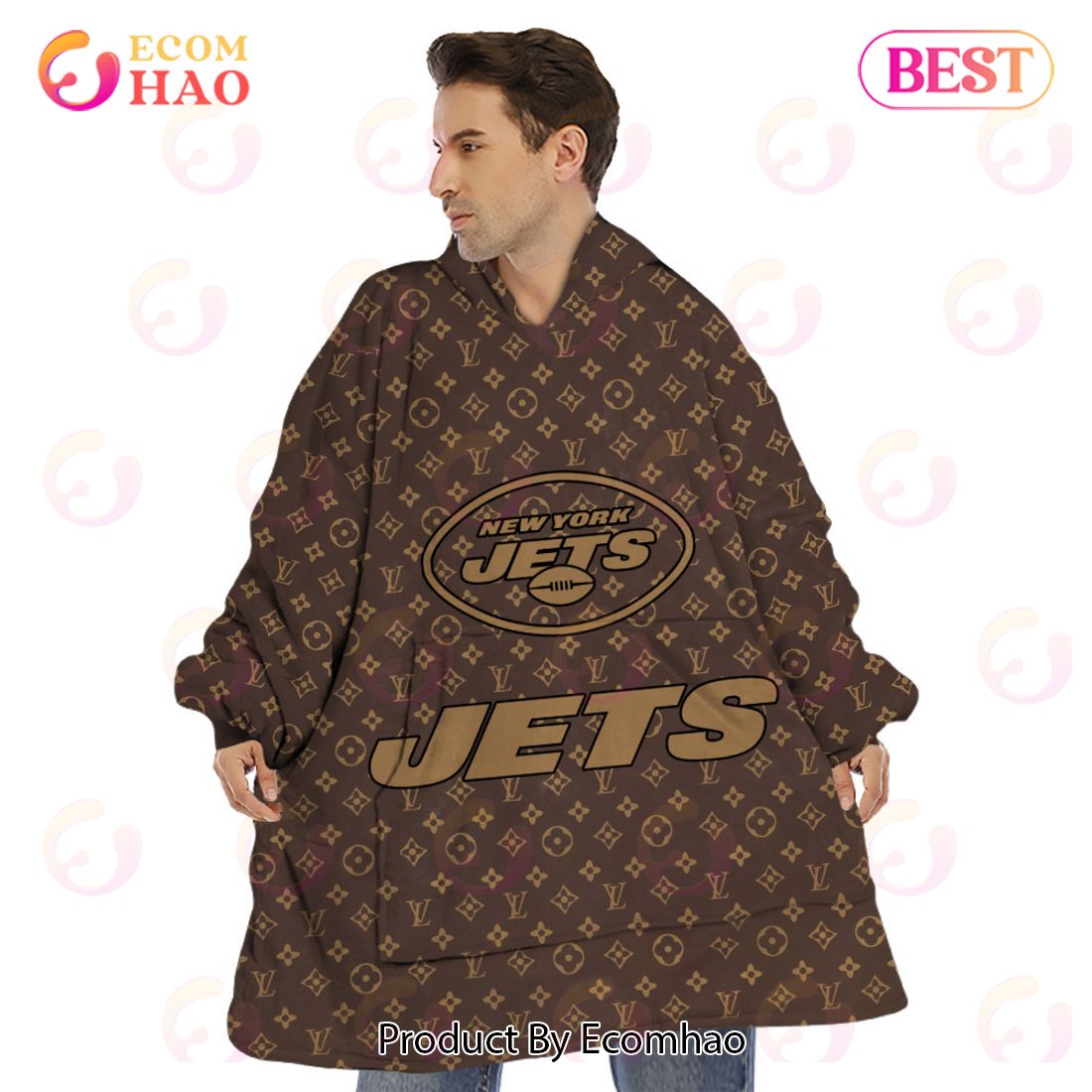 NFL Jets Specialized Design In LV Style 3D Hoodie Luxury Items