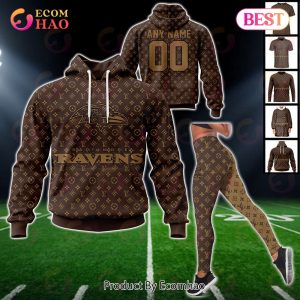 NFL Ravens Specialized Design In LV Style 3D Hoodie
