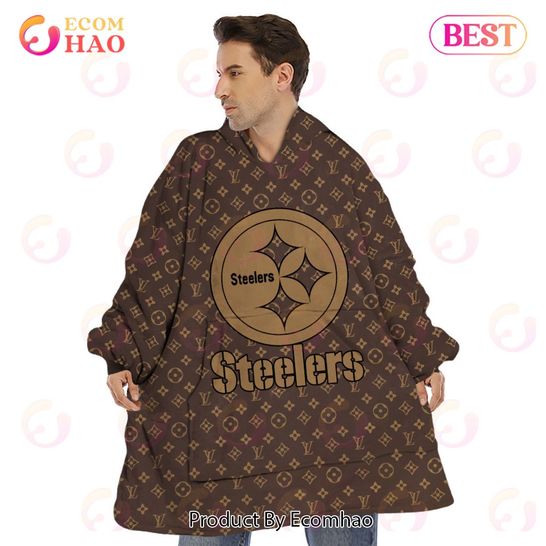 NFL Steelers Specialized Design In LV Style 3D Hoodie Luxury Items