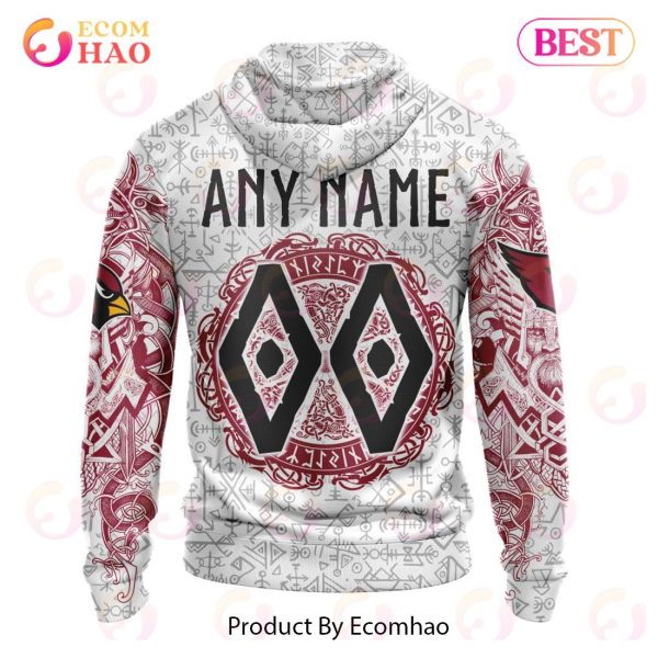 NFL Arizona Cardinals Norse Viking Symbols 3D Hoodie