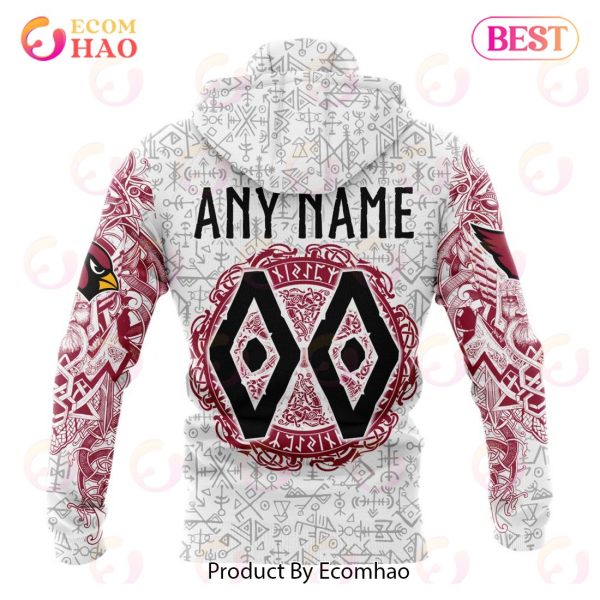 NFL Arizona Cardinals Norse Viking Symbols 3D Hoodie