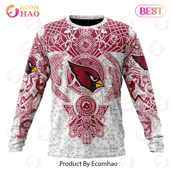 NFL Arizona Cardinals Norse Viking Symbols 3D Hoodie